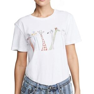 White T-Shirt with Fun Animal Print